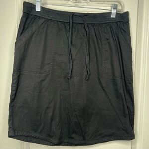 Sonoma Black Mini Skirt with Drawstring